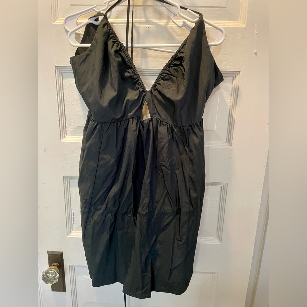 H&M Black V-Neck Spaghetti Strap Dress, Size XL